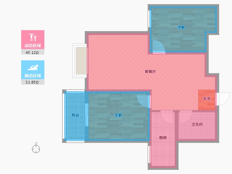 山西省-晋中市-盛世华庭-67.24-户型库-动静分区