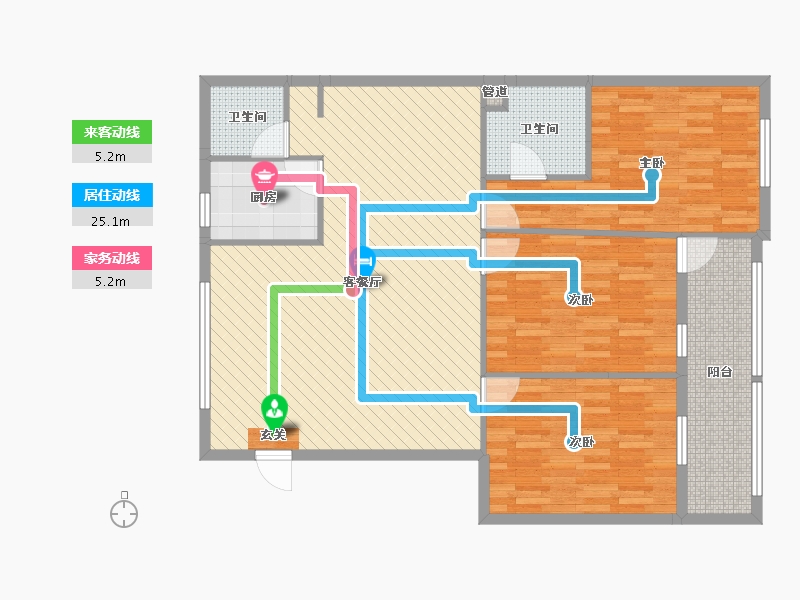 海南省-海口市-宿舍-115.23-户型库-动静线