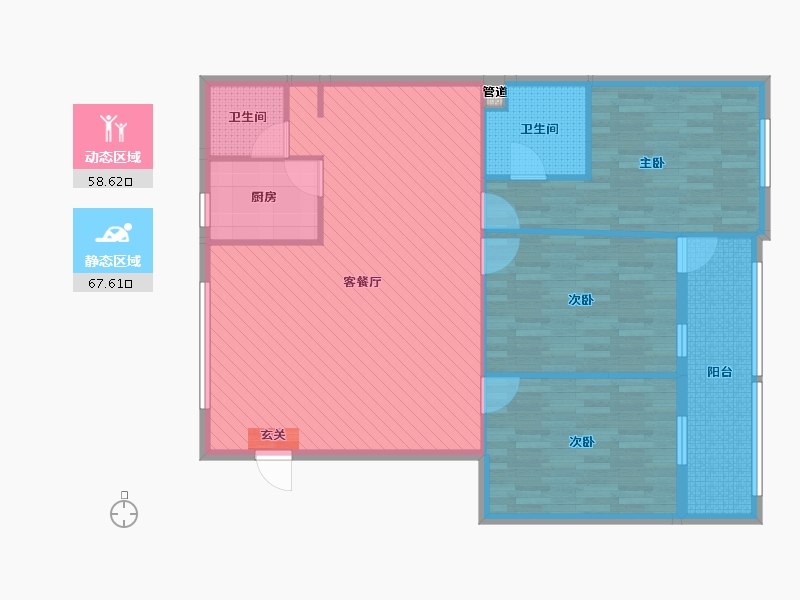 海南省-海口市-宿舍-115.23-户型库-动静分区