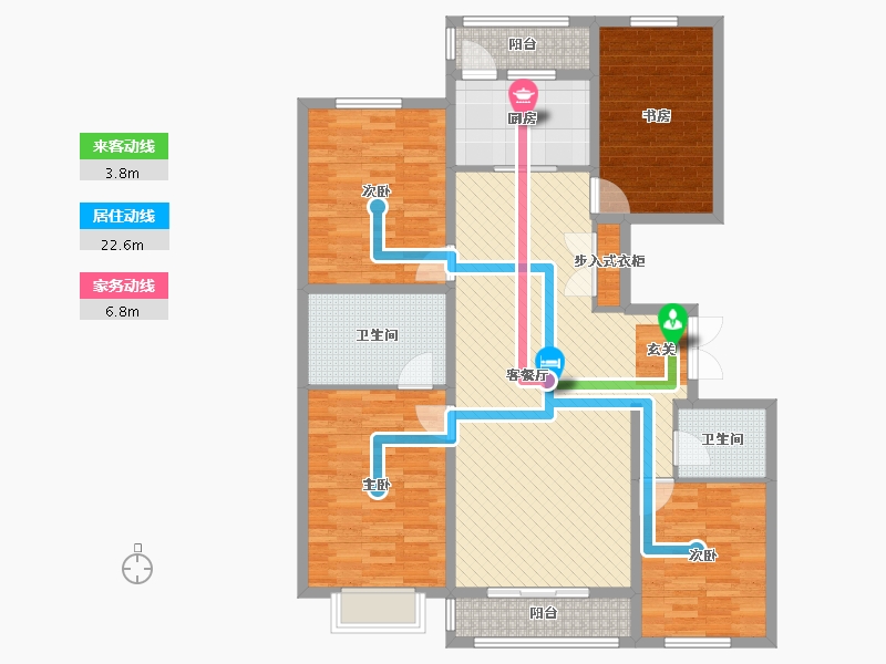 山西省-忻州市-丽都花园-125.45-户型库-动静线