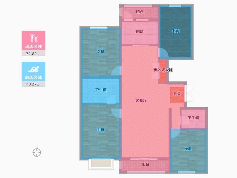 山西省-忻州市-丽都花园-125.45-户型库-动静分区