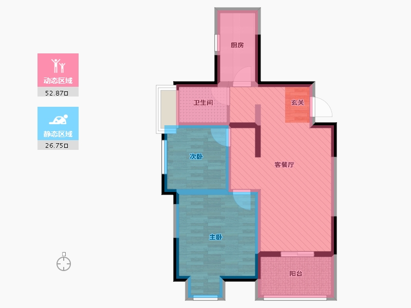 陕西省-西安市-山水领袖-68.86-户型库-动静分区