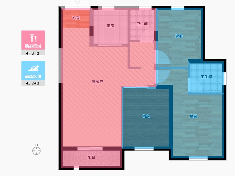 内蒙古自治区-呼和浩特市-永泰城3期御景(建设中)-79.01-户型库-动静分区