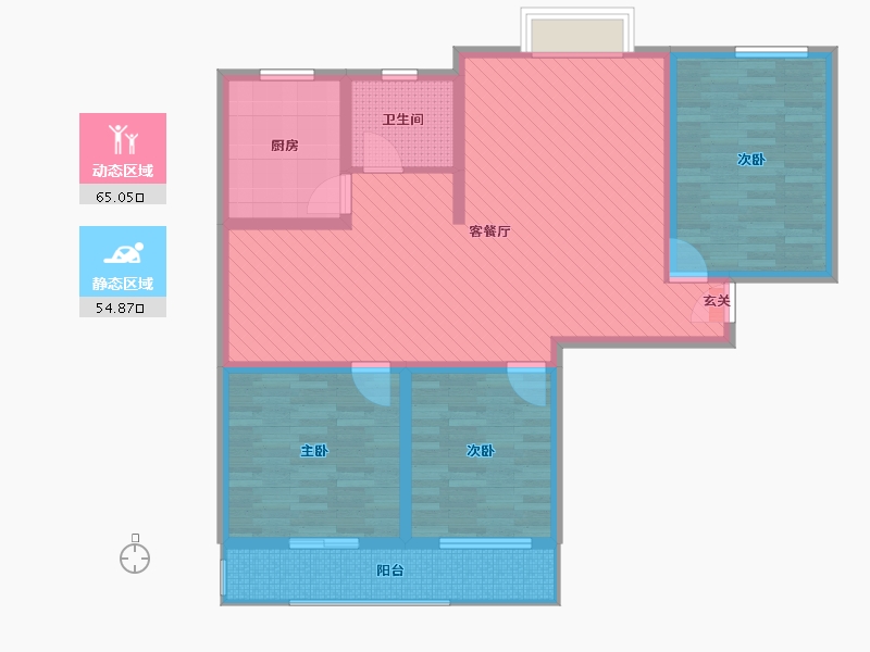 山东省-枣庄市-东山华府-106.40-户型库-动静分区