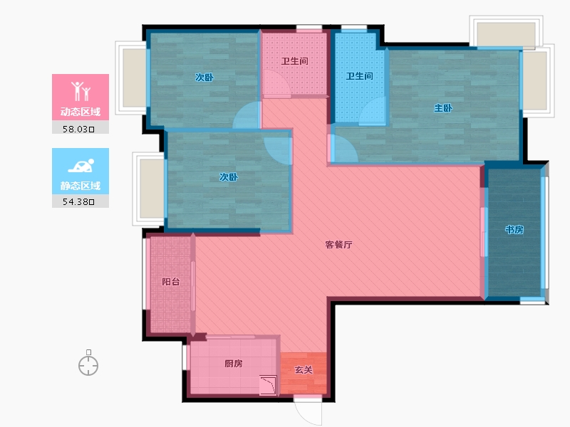 福建省-厦门市-国贸商城同悦-100.19-户型库-动静分区