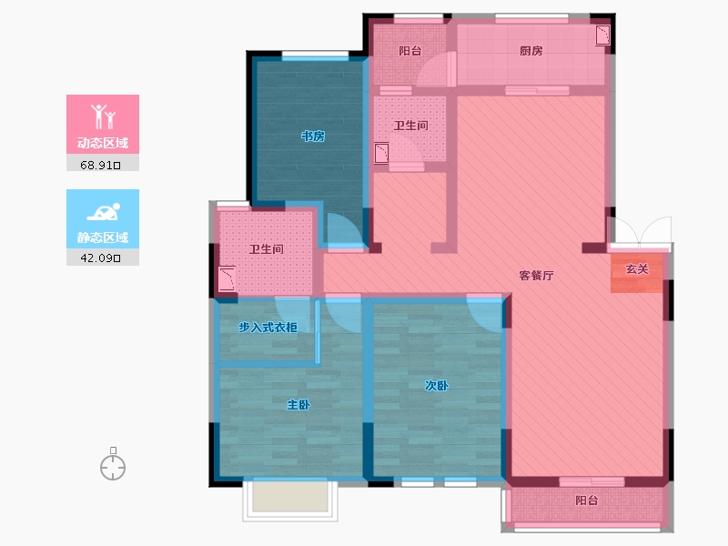 云南省-文山壮族苗族自治州-华宇世外桃源-95.26-户型库-动静分区