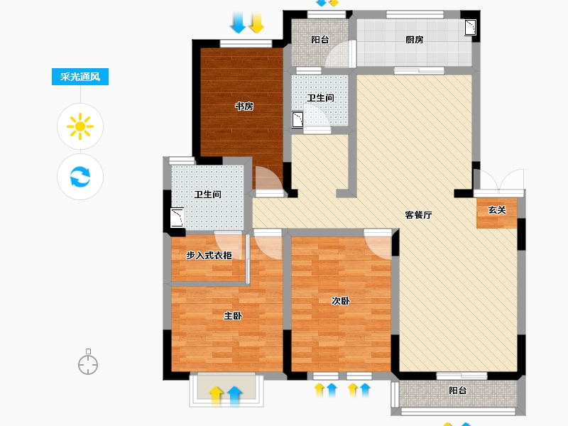 云南省-文山壮族苗族自治州-华宇世外桃源-95.26-户型库-采光通风