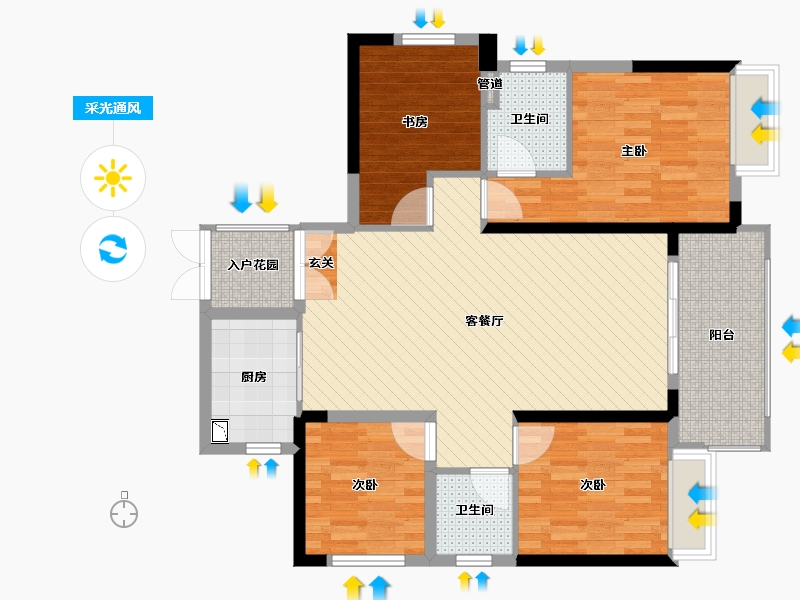 江西省-赣州市-正源时代-101.11-户型库-采光通风