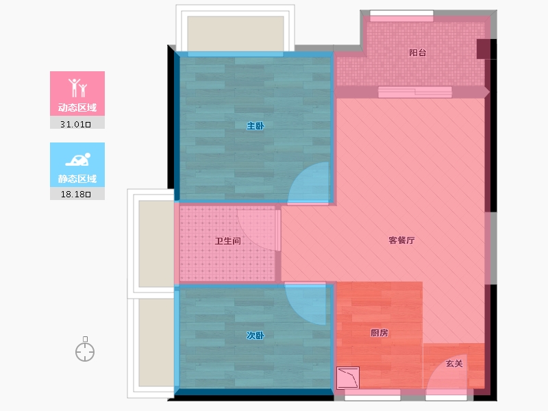 湖南省-常德市-滨江中心城-43.50-户型库-动静分区