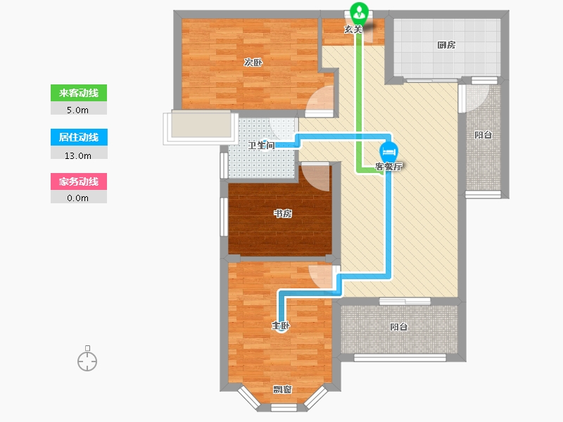 湖北省-武汉市-塞纳河畔-79.05-户型库-动静线