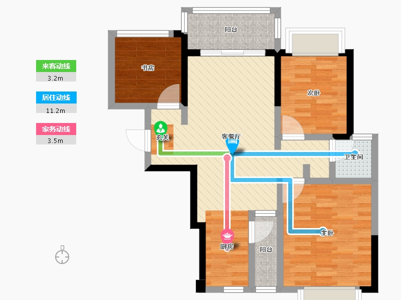 广西壮族自治区-南宁市-荣耀江南-67.32-户型库-动静线