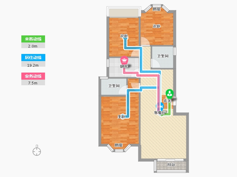 上海-上海市-彼岸星城-89.00-户型库-动静线