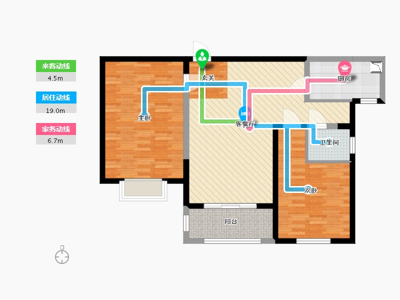 河北省-石家庄市-星凯国际-83.25-户型库-动静线