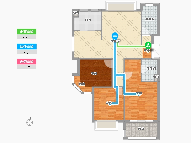 湖北省-荆门市-凯凌香格里拉-92.78-户型库-动静线