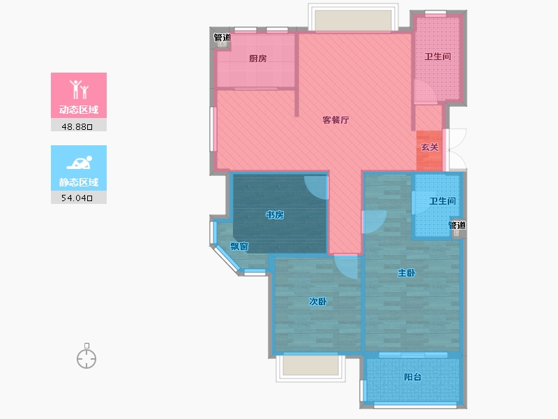 湖北省-荆门市-凯凌香格里拉-92.78-户型库-动静分区