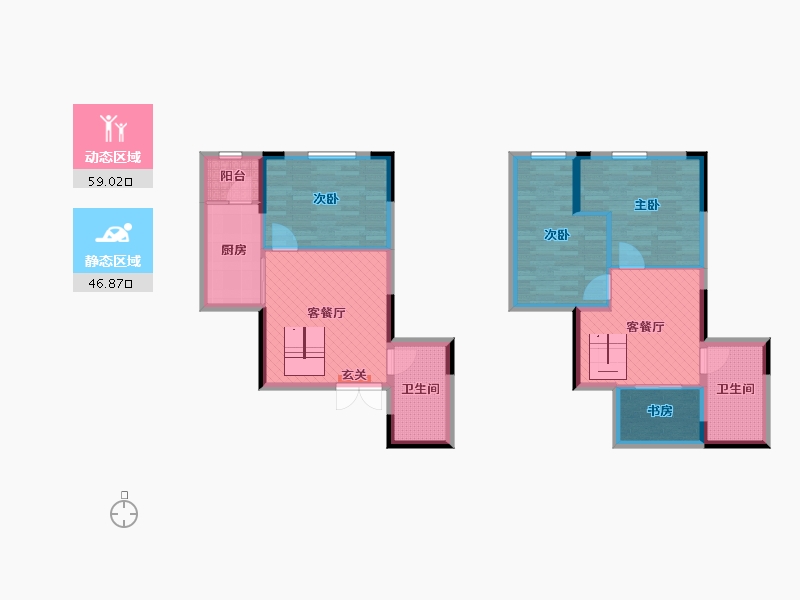 广东省-东莞市-富盈盈翠曦园-93.00-户型库-动静分区