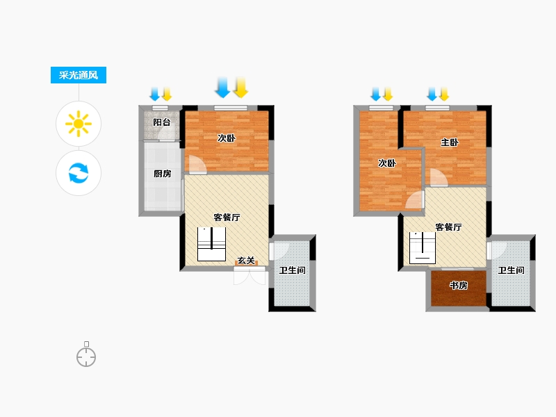 广东省-东莞市-富盈盈翠曦园-93.00-户型库-采光通风