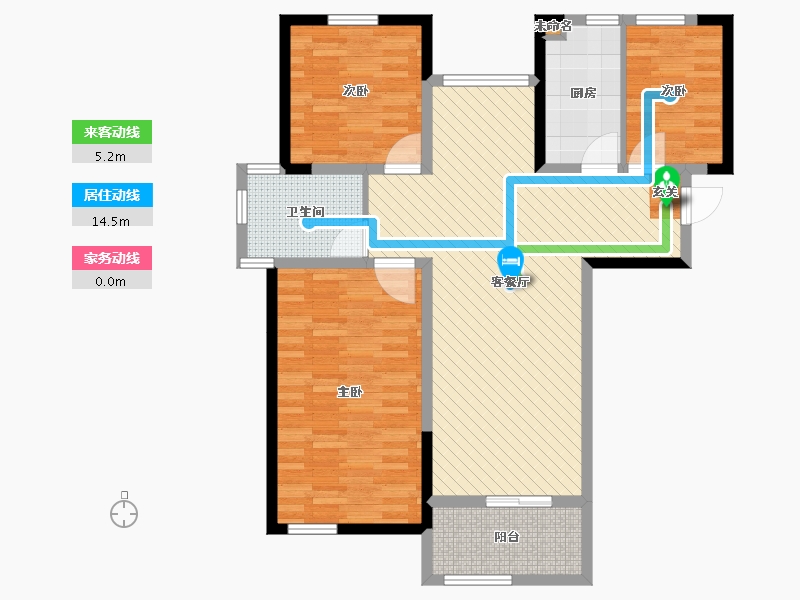 江苏省-连云港市-辉腾新天地-94.40-户型库-动静线