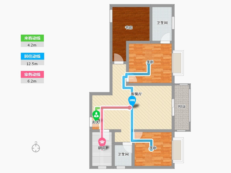 贵州省-贵阳市-花果园-1期-86.82-户型库-动静线