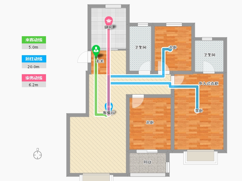 山东省-青岛市-吉安君庭-97.67-户型库-动静线