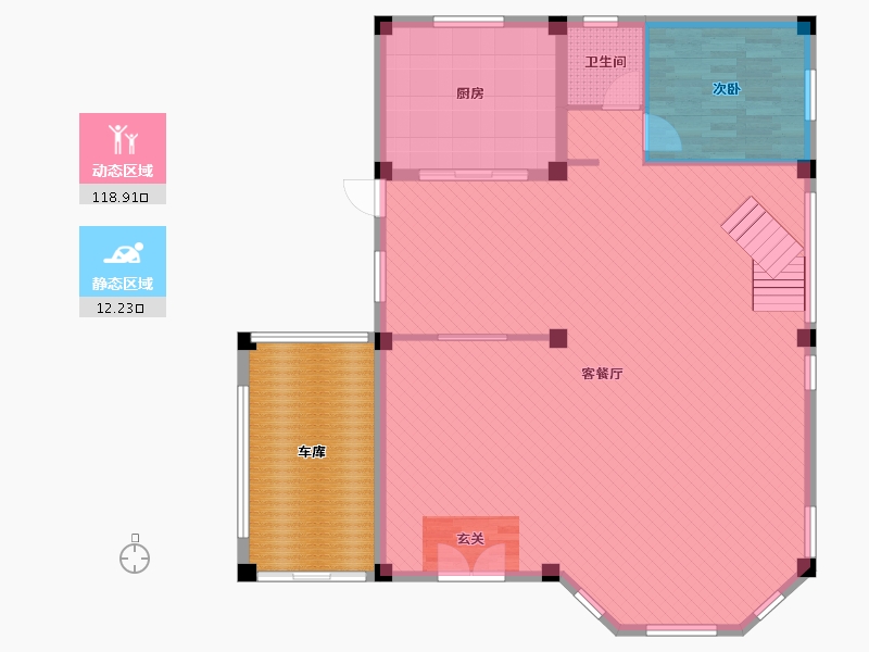 浙江省-宁波市-下应-137.47-户型库-动静分区