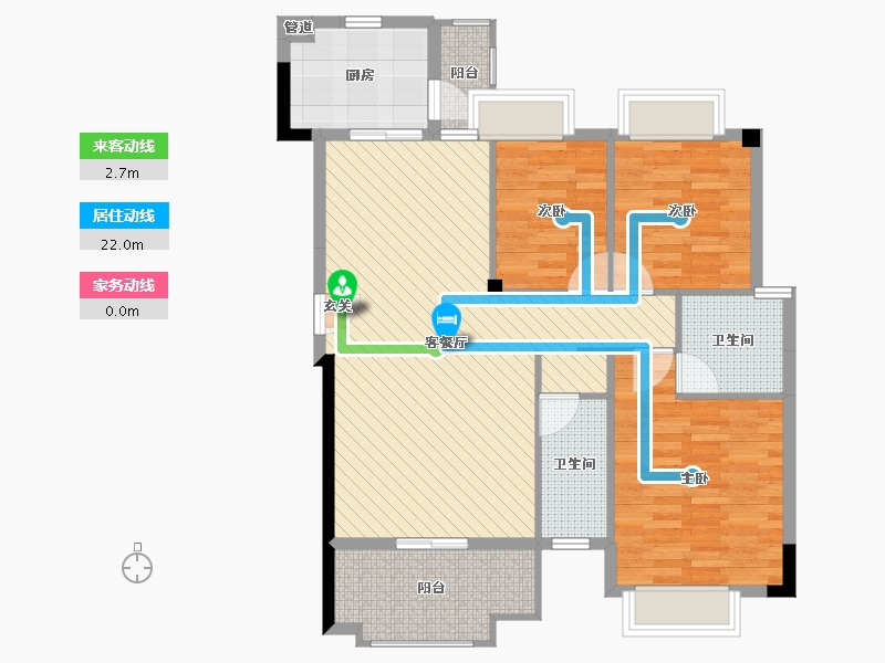 广东省-深圳市-海航城北苑2栋-95.86-户型库-动静线