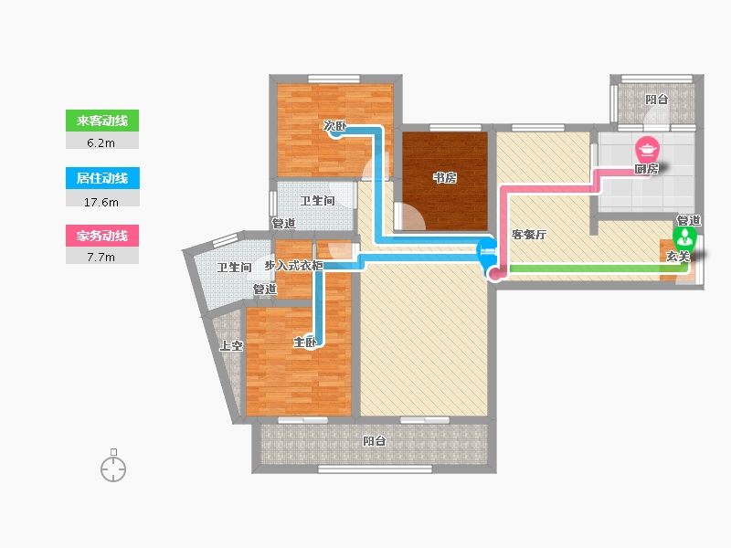 陕西省-西安市-曲江-105.55-户型库-动静线