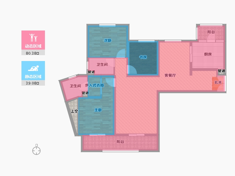 陕西省-西安市-曲江-105.55-户型库-动静分区