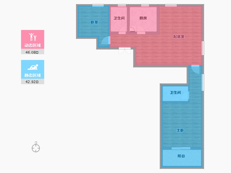 河北省-石家庄市-陕建・翠园锦绣-78.49-户型库-动静分区