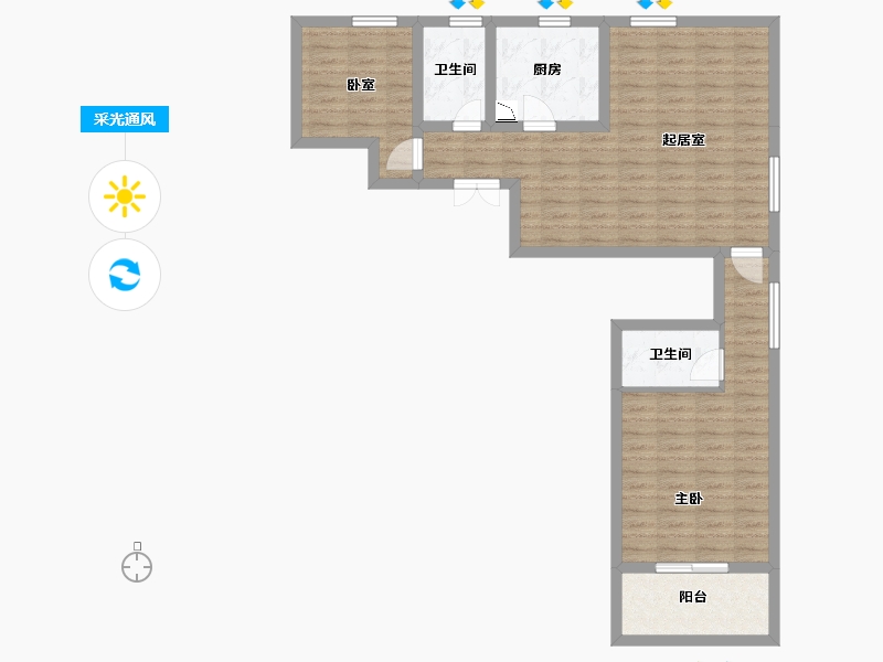 河北省-石家庄市-陕建・翠园锦绣-78.49-户型库-采光通风