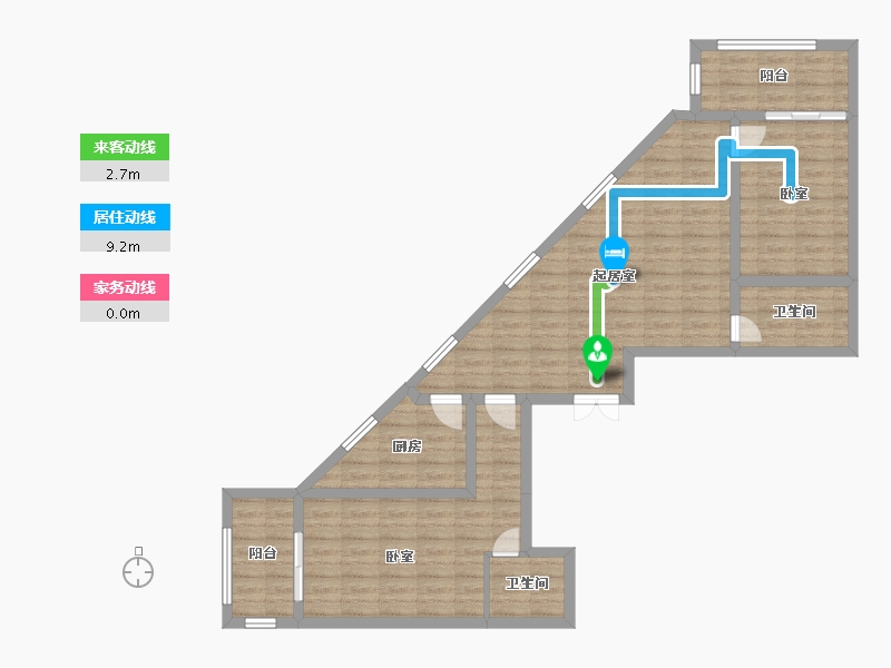 河北省-石家庄市-陕建・翠园锦绣-85.42-户型库-动静线