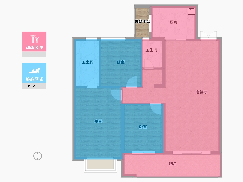 陕西省-西安市-奥园璞樾湾-100.01-户型库-动静分区