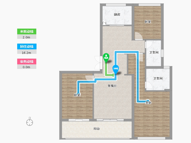 陕西省-西安市-奥园璞樾湾-106.43-户型库-动静线