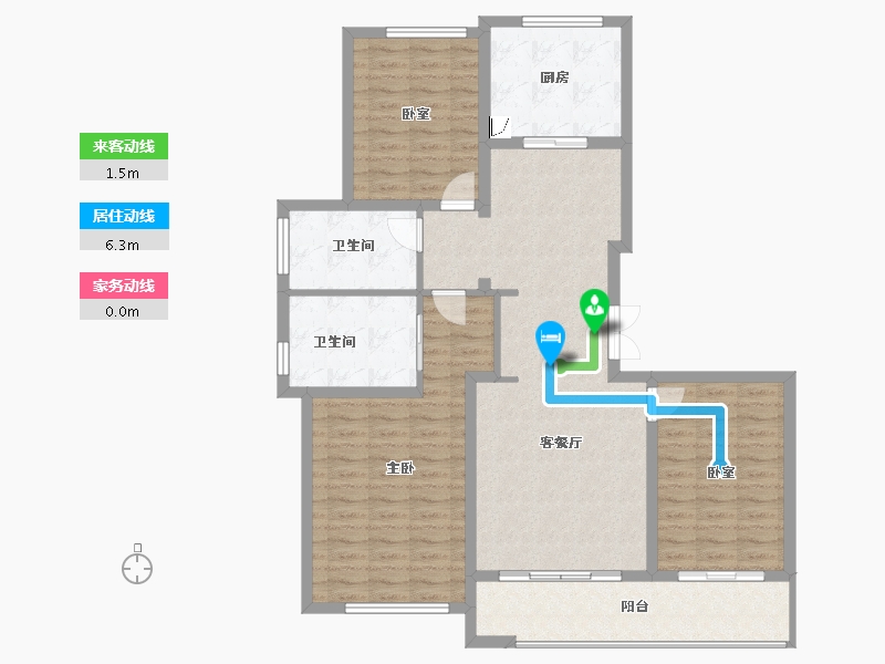 陕西省-西安市-奥园璞樾湾-114.33-户型库-动静线