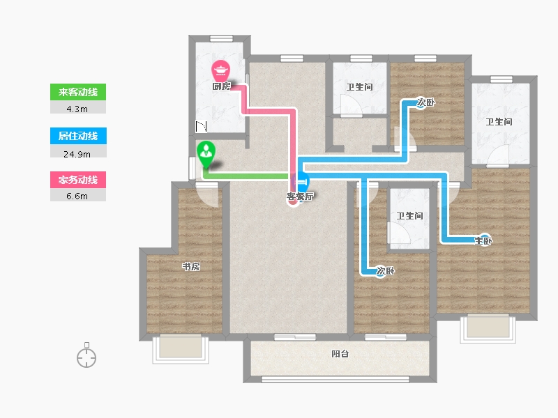 河南省-郑州市-中骏华信�Z悦-123.20-户型库-动静线