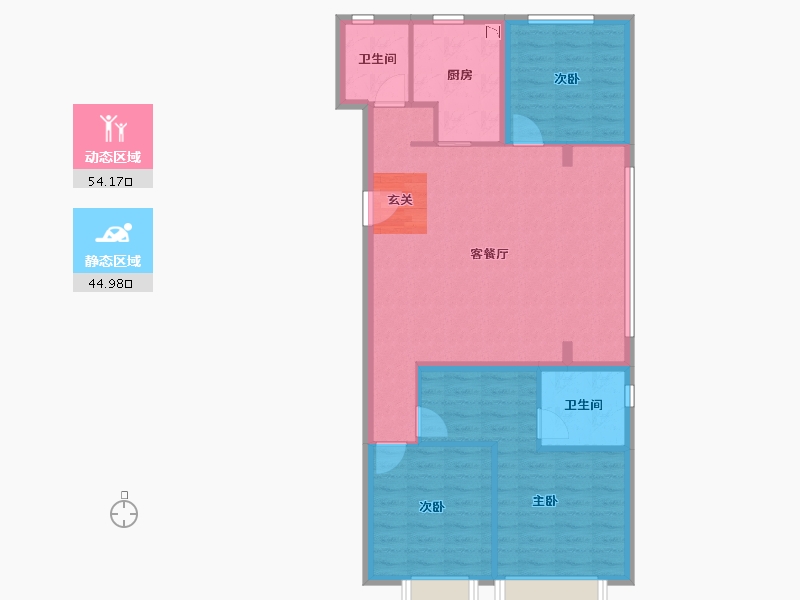 河北省-邯郸市-泽信・云樾天著-89.60-户型库-动静分区