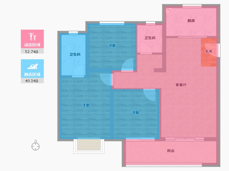 河北省-邯郸市-泽信・云樾天著-83.20-户型库-动静分区