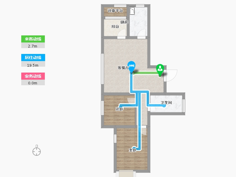 青海省-西宁市-富力开远城-60.32-户型库-动静线