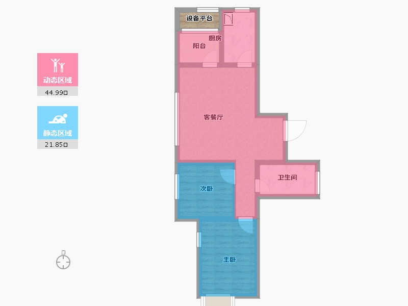 青海省-西宁市-富力开远城-60.32-户型库-动静分区