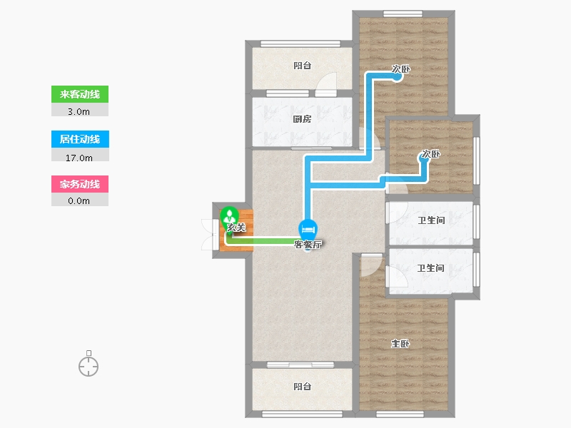 湖北省-十堰市-百强世纪城|百强中心-100.63-户型库-动静线