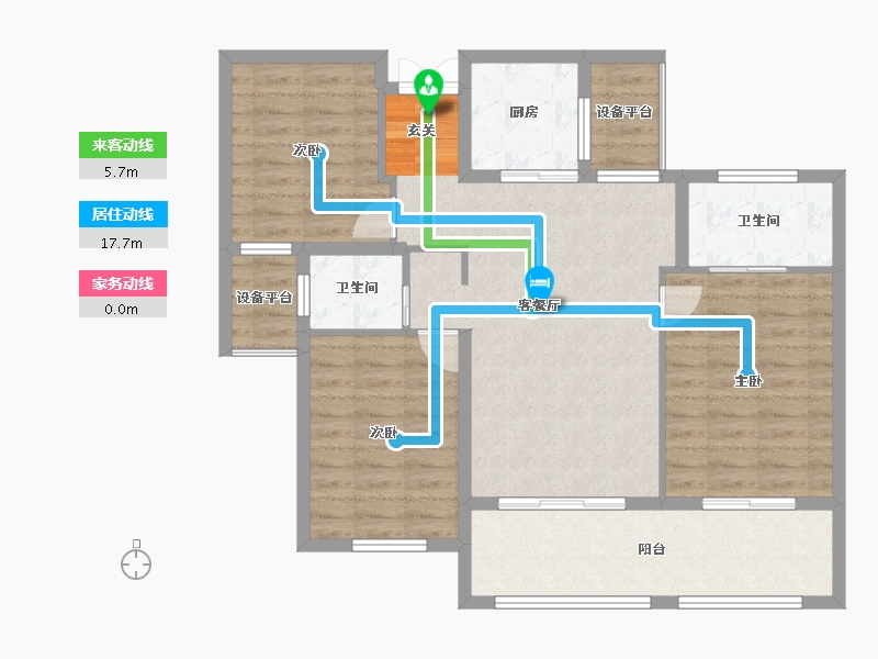 湖北省-十堰市-百强世纪城|百强中心-93.44-户型库-动静线