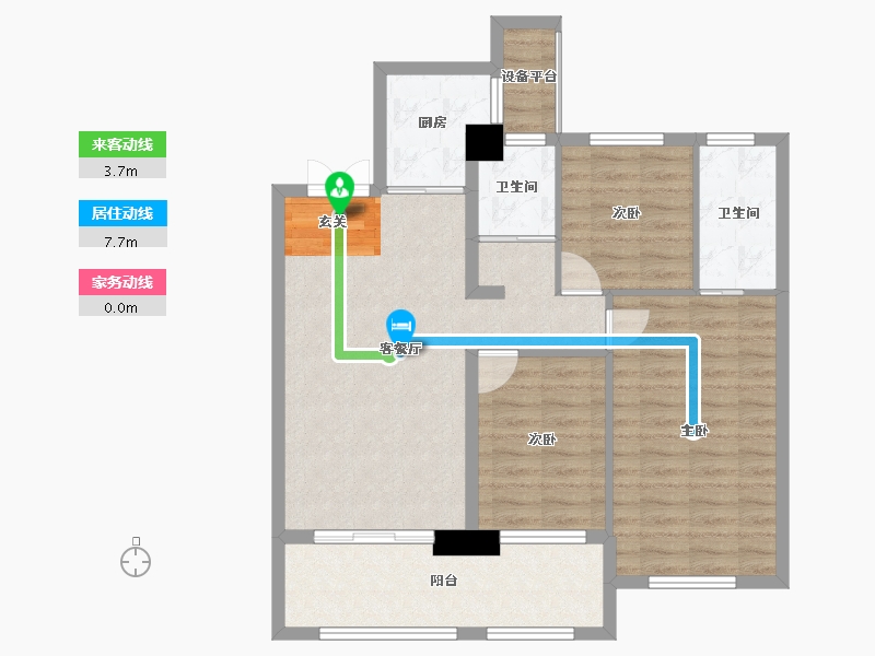 湖北省-十堰市-百强世纪城|百强中心-86.07-户型库-动静线