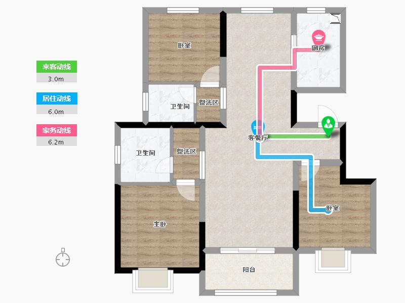 陕西省-西安市-力高・君御世家-91.88-户型库-动静线