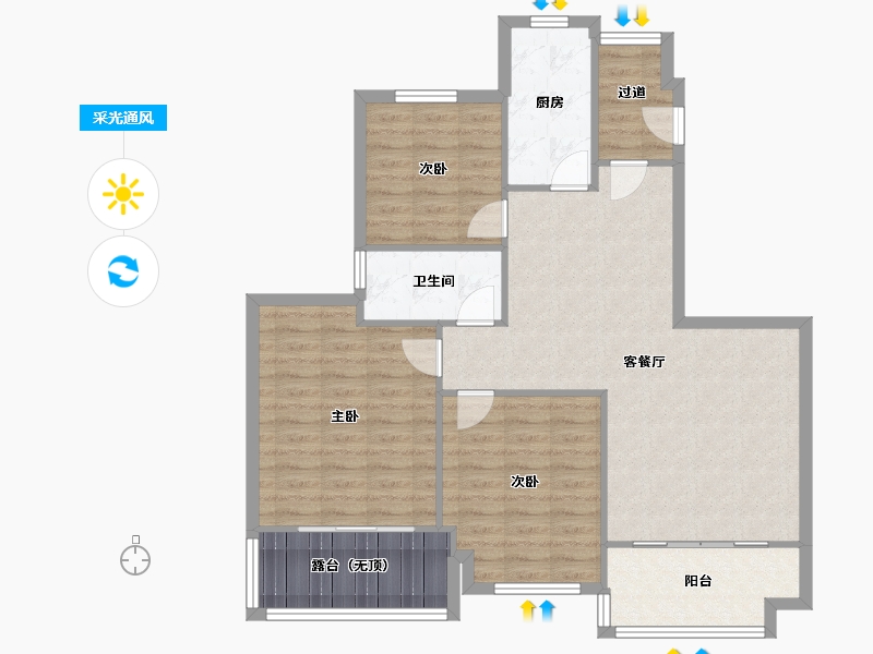 安徽省-马鞍山市-恒大绿洲-99.40-户型库-采光通风