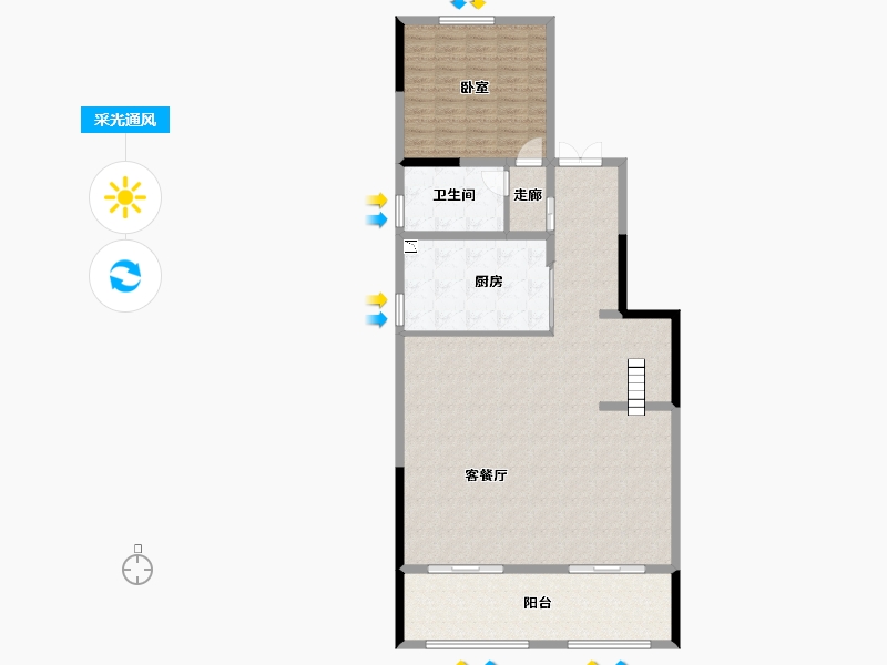 陕西省-西安市-新城玺樾骊府-125.88-户型库-采光通风