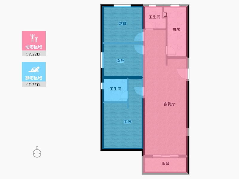 青海省-西宁市-富力开远城-92.03-户型库-动静分区