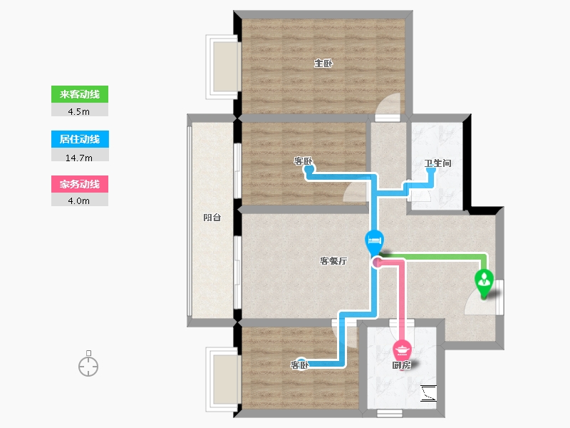 青海省-西宁市-富力开远城-83.47-户型库-动静线