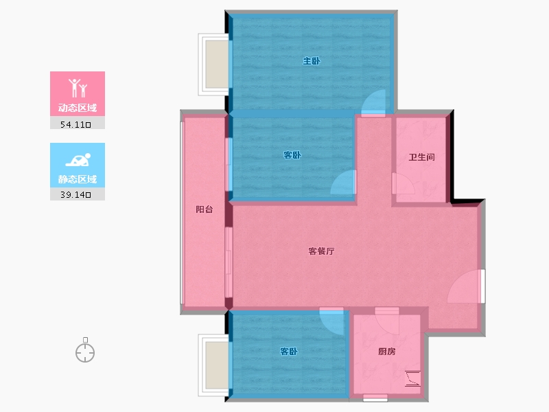 青海省-西宁市-富力开远城-83.47-户型库-动静分区