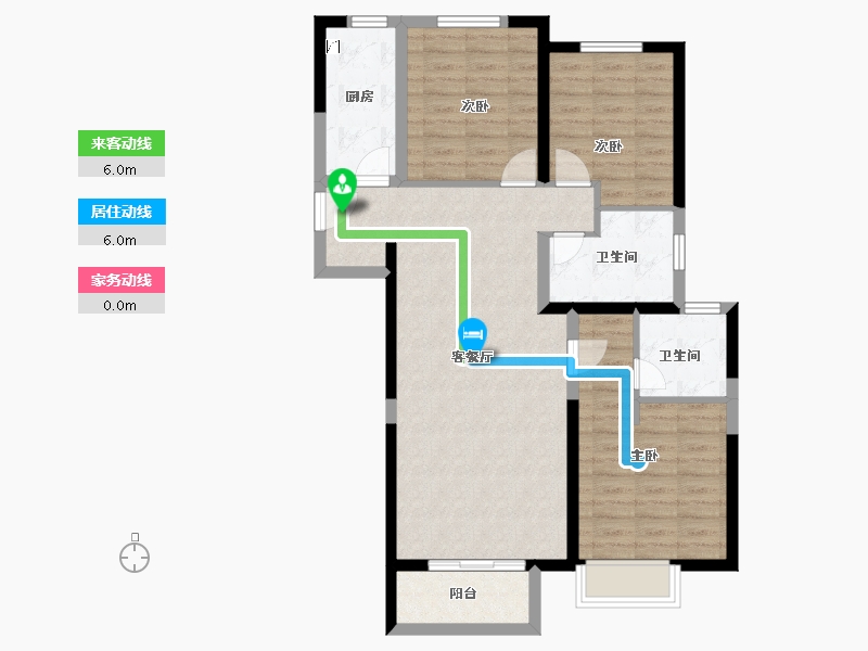 青海省-西宁市-富力开远城-87.88-户型库-动静线