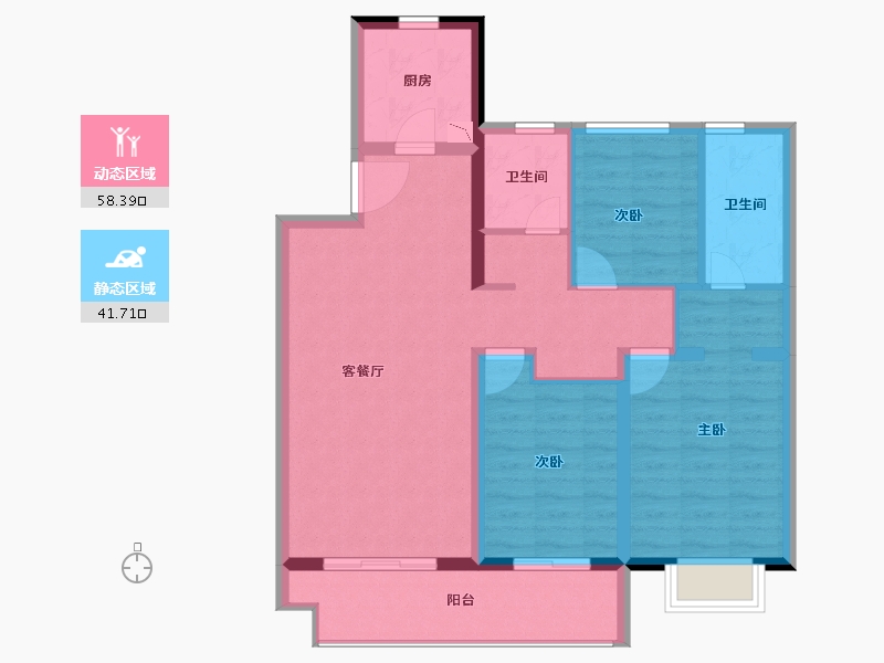 青海省-西宁市-富力开远城-89.51-户型库-动静分区